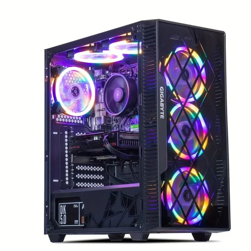 Gaming PC Desktop Computer, AMD Ryzen 5 4500 3.6GHz, RX 6600, 16GB(8G*2) DDR4,