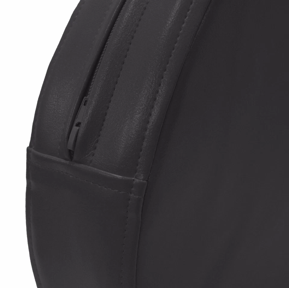 Pe248r Grey Extra Thick Faux Leather Sheep 3D Round Seat Cushion Cover Custom - Image 2 of 4