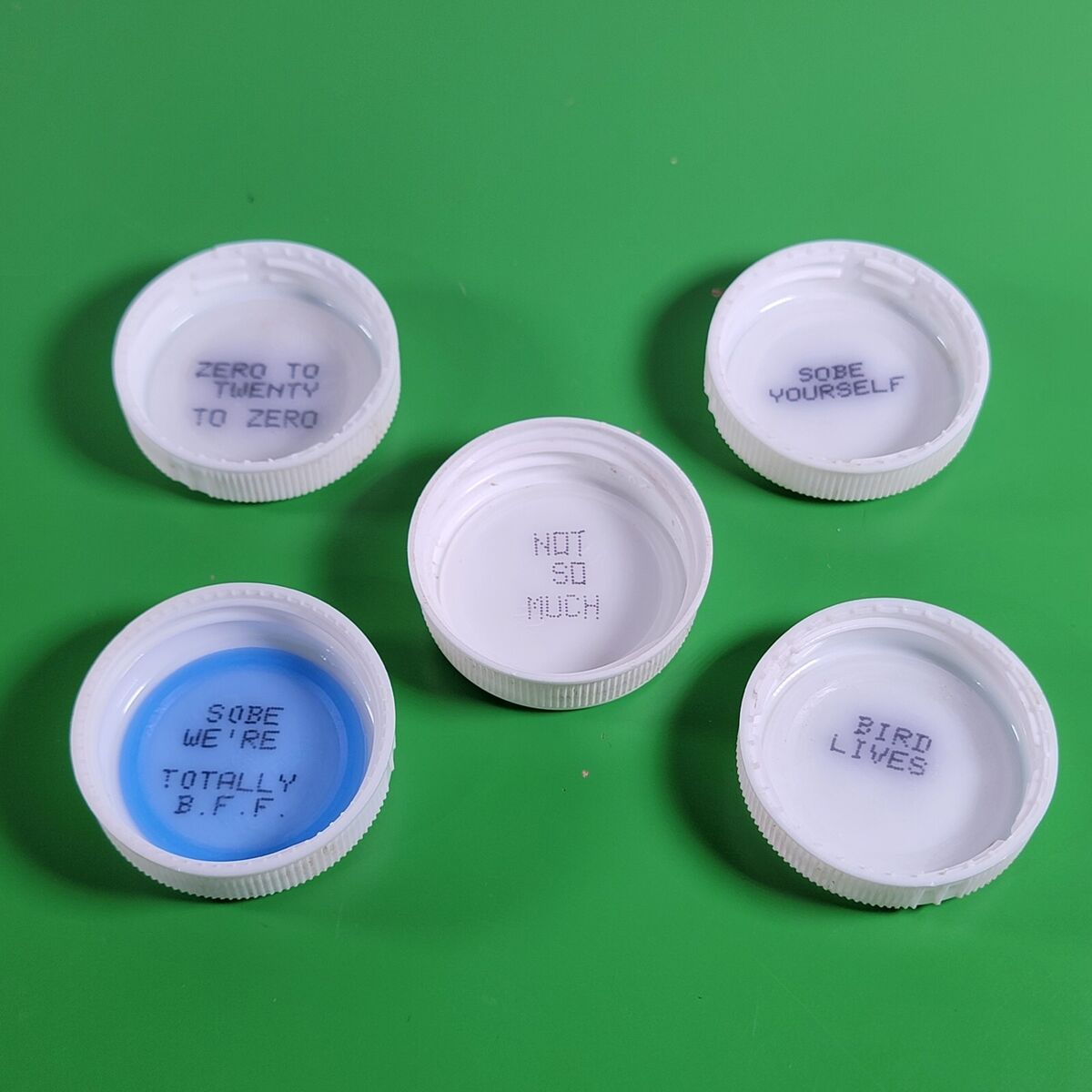 Vintage SoBe Collectible Bottle Caps: SOBE ZERO CALORIES | 5 Vintage SoBe Collectible Bottle Caps: SOBE ZERO CALORIES | 5