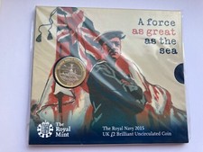2015 THE ROYAL NAVY TWO 2 POUND COIN PACK BU UNC