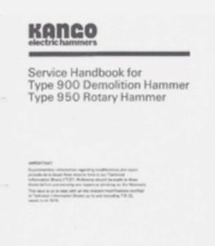 Kango 900/950 Service Manual. Emailed PDF Document 