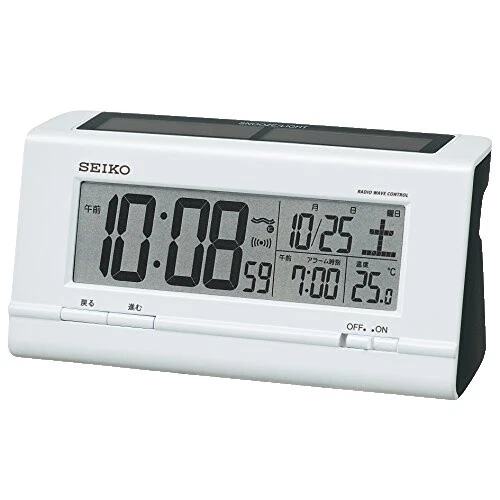 Relojes despertadores de Seiko Blanco y Radio Reloj