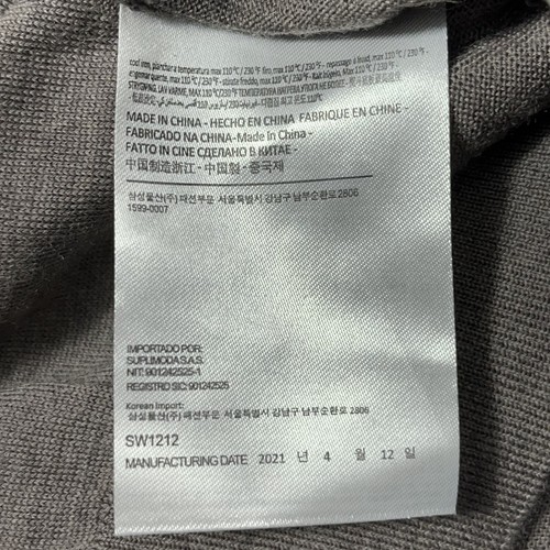 SuitSupply Buttonless Sweater Polo Men XXL Gray 100% Merino Wool Short Sleeve - Picture 7 of 11