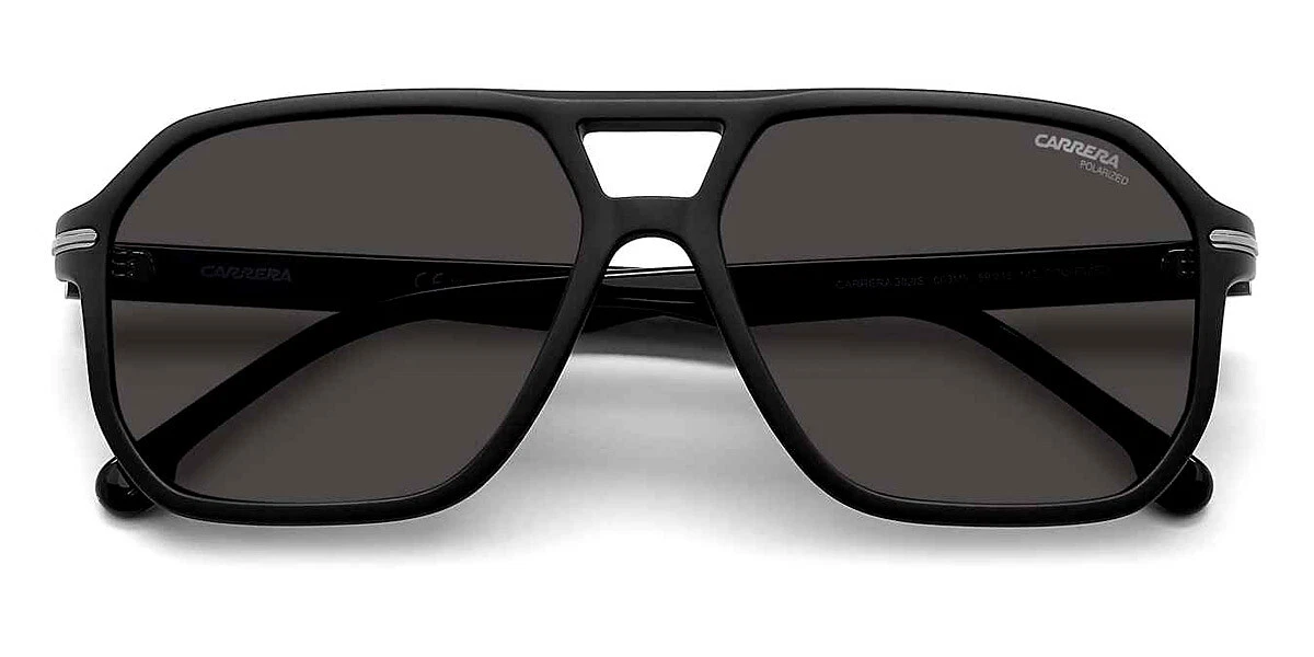 Carrera 302 S Sunglasses Matte Black Gray Polarized 59mm New 100