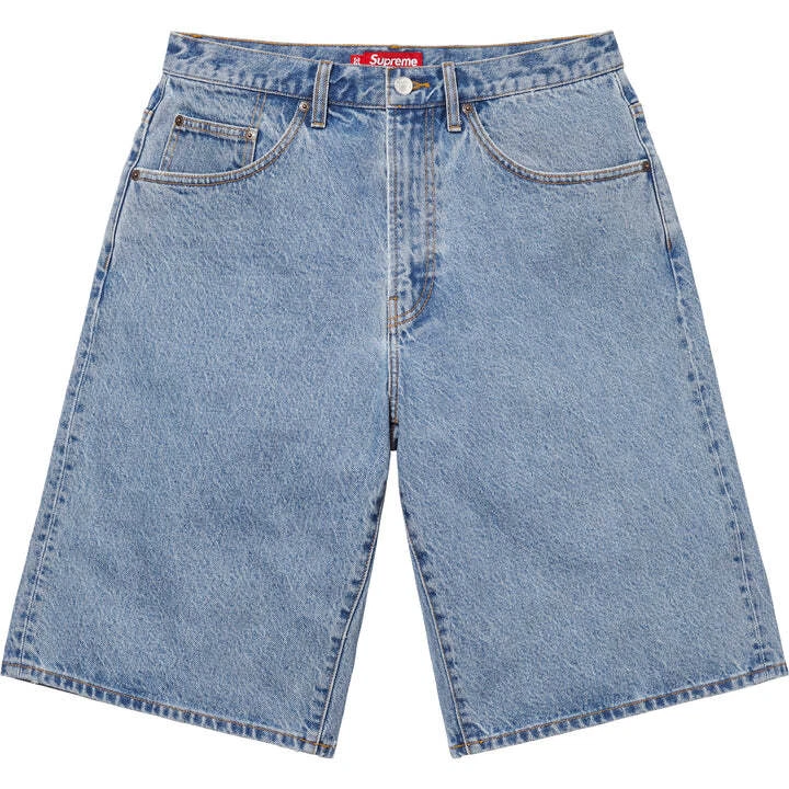Short Supreme Baggy Denim lavé indigo