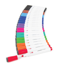 U Brands Fine Tip Dry Erase Markers Eraser Whiteboard Markers Chisel Tip Odor