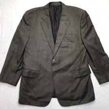 BROOKS BROTHERS Golden Fleece Blazer Men 45 Brown Tattersall Check Virgin Wool