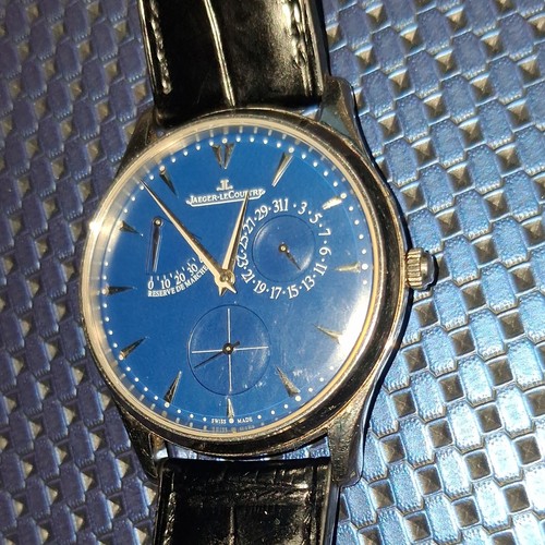 Jaeger-LeCoultre Master Ultra Thin Réserve De Marche Blue Dial Q1378480 B&P