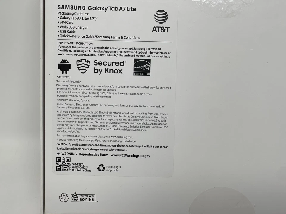 Galaxy Tab A7 Lite SM-T227U 32 GB Wi-Fi + 5G AT&T Unlocked iPad Tablet 8.7" Gray - Image 4 of 4