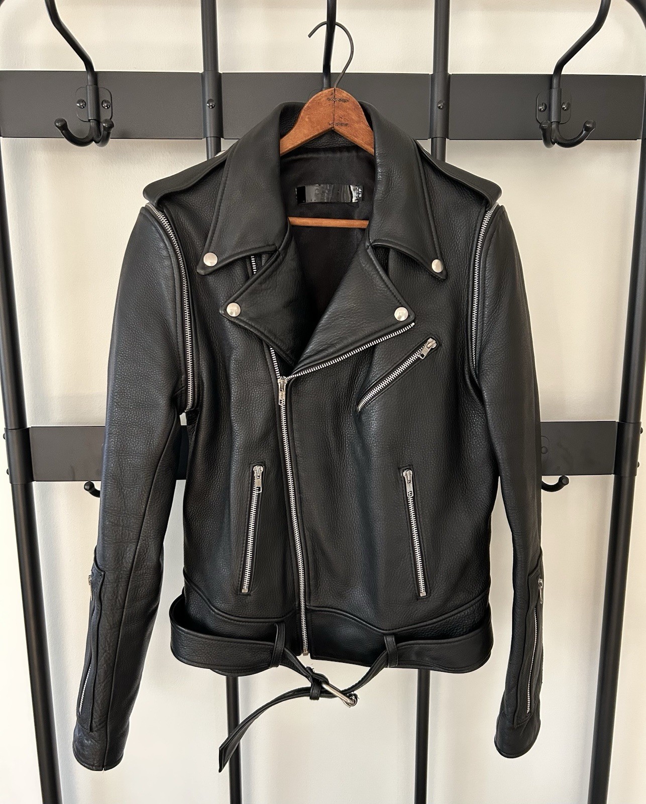 CODE Toronto Double Leather Rider Jacket Size S 3… - image 1