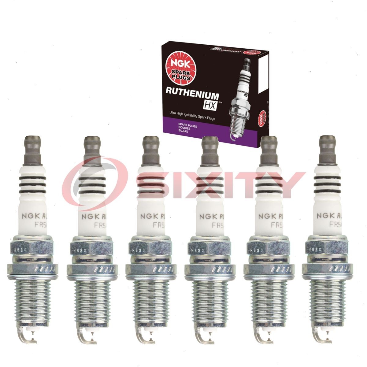 6 pc NGK Ruthenium HX Spark Plugs for 1997-2002 Mazda Millenia 2.5L V6 ch