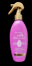OGX Protecting Silk Blowout Quick Drying Thermal Spray Hydrolyzed Silk 6 Fl Oz