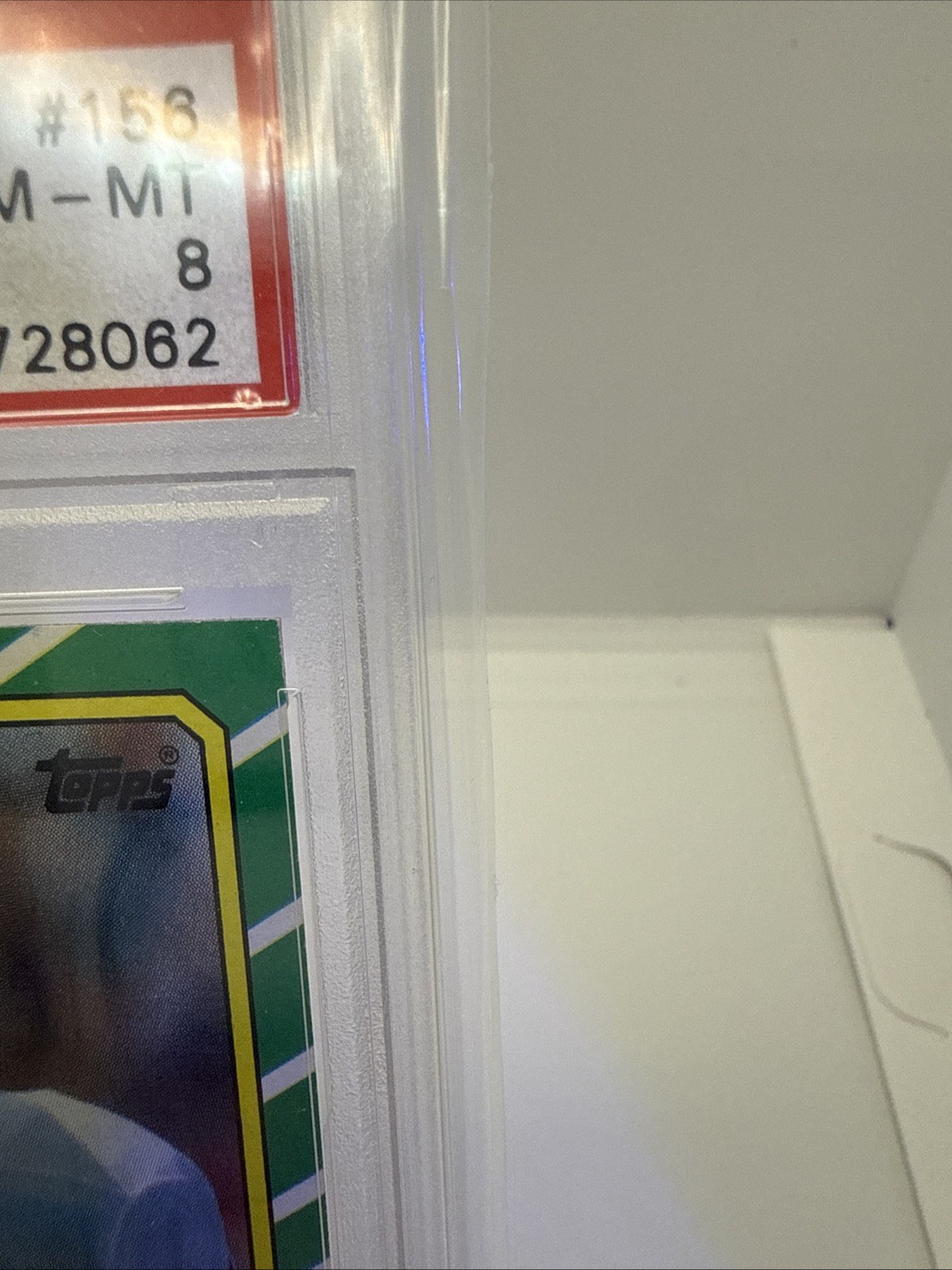 1986 Topps - Joe Montana #156 C* on Copyright Line Graded PSA 8 view 4