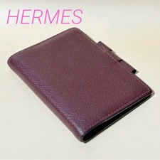 HERMÈS Mini Agenda Cover 8 cm Pelle Rossa Portapenne Usato 0059471012a