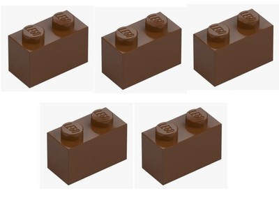LEGO 5x Brick 1x2 Reddish Brown Brown 3004 4211149 Building Block New Basic Building Block