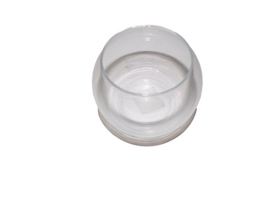 USA made Libbey clear Glass Vase 3.5'' x 4.3'' round KT
