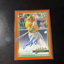 2026 Topps Series 1 Colby Thomas #91A-COL 1991 Orange Auto RC Rookie /25