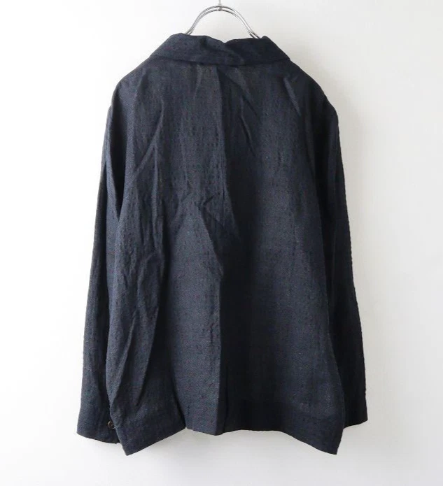 ICHI Antiquites Lino Algodón Chaqueta a Medida Sombra Gingham Check Exc - Imagen 3 de 4