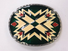 Vintage Siskiyou Buckle Co. J-89 Native American Design Metal Belt Buckle