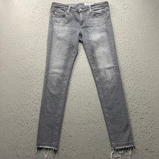 AG Adriano Goldschmied The Legging Ankle Grey Super Skinny Raw Hem Jeans 27R