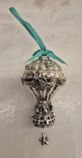 Arthur Court 2002 Pewter Hot Air Balloon Ornament Bunny Inside Star Broke