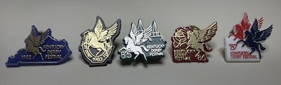 Kentucky Derby Festival Pegasus Collectable, Rare Pins Lot of 5 (82,83,85.86,87)