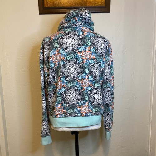 Adidas Youth Girls Hooded Pullover jungle tropical print long sleeve zebra bird - Picture 5 of 10