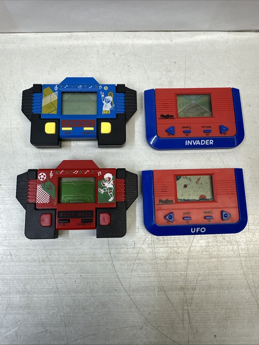 Playtime Electronic Handheld Video Game Lot Of 4 Invader Ufo