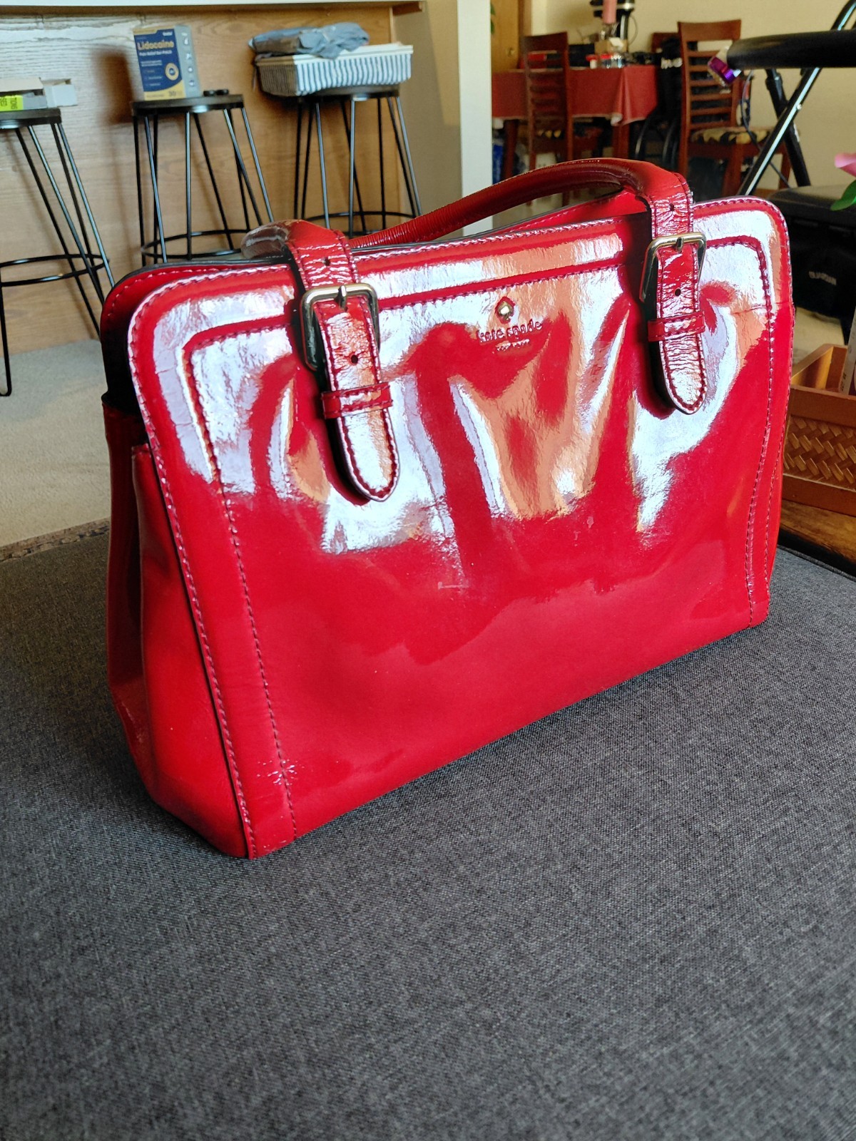 Kate Spade Red Patent Leather Shoulder Bag Purse Handbag