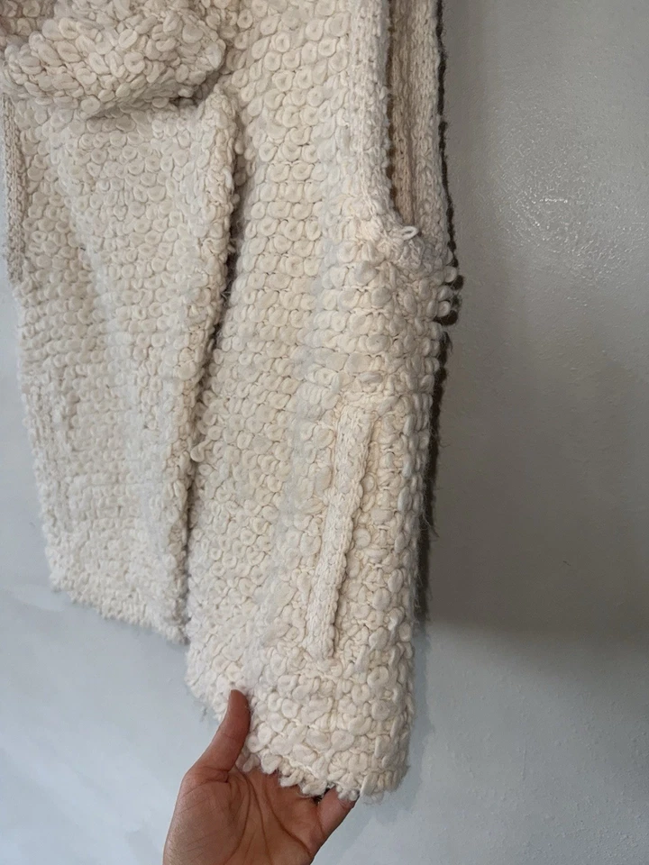 $420 IRO Mujer Crema Peluda Caty Carleen Chaleco Chaqueta Talla 40 Grande L Foto 3 de 4