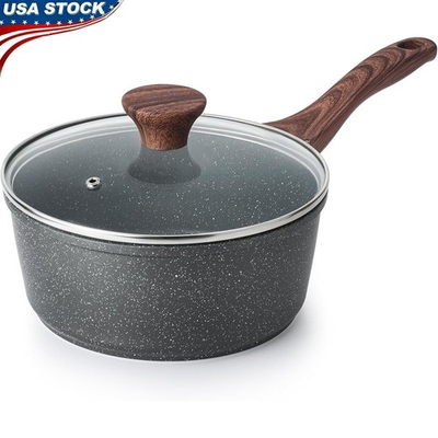 #ad #ad Nonstick Sauce Pan W Glass Lid Ideal For Induction Stoves Easy Clean 1.5Qt New $43.59