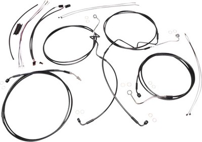 Magnum XR Clutch Brake Cable Kit Black w Blk for 12-14in ABS Ultra Limited 14-15