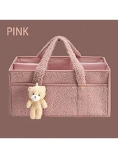 Baby Diaper Caddy Storage Organizer Personalized Mom's Bag, Newborn Baby Pink