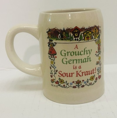Vintage E.H.G German Theme Stein/Mug Humour Funny 10 Fl Oz Coffee Cup