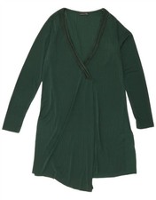 Zara Womens Basic Dress UK 14 Large Green BR03