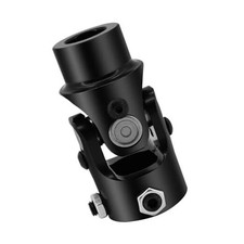 3/4  Round X 1" DD Steering Universal Joint, Total Length 83mm 3-1/4" , Black