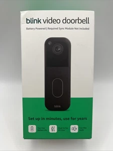Blink Sonnette vidéo sans fil 2nd Gen Modèle le plus récent noir HD, NEW/SEALED