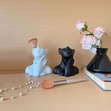 Bust Head Shape Flower Vase Face Flower Vase Decorative Vase for Home Office
