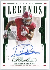 Derrick Henry 2021 Flawless Collegiate Campus Legends Autograph Card #CLS-DH 5/5