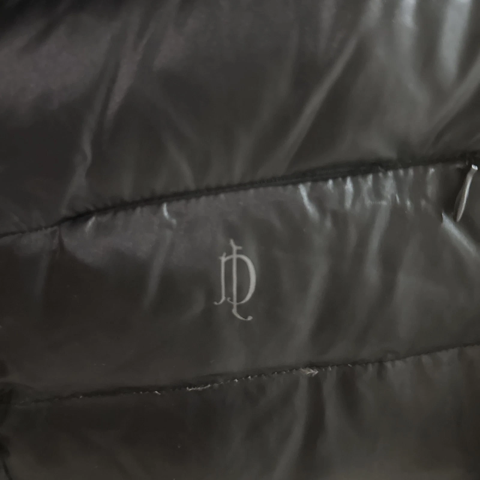 La Dolfina Men's Black Quilted Puffer Jacket Full Zip, Size L - product detail image 4