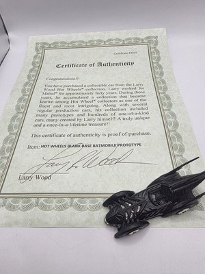 Larry Wood Collection Batman BATMOBILE SLA Prototype WITH CERTIFICATE