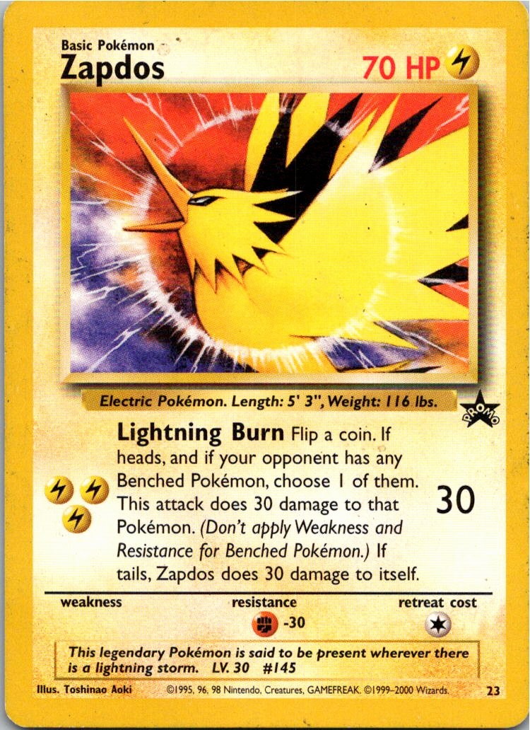 Zapdos Promo WoTC Promo 23/53 MP