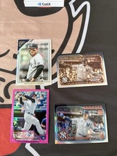 Anthony Rizzo 4 Card Refractor Lot. All Yankee Cards. Pink, Sepia ++