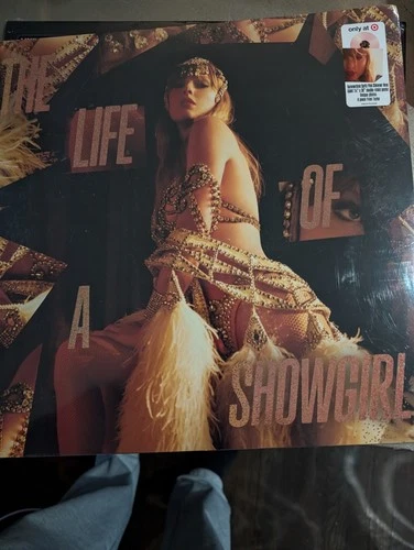 Taylor Swift The Life of a Showgirl Pink Shimmer Vinyl Ltd Ed LP Record +Poster