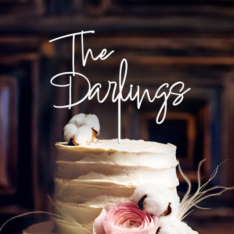 Topper de pastel personalizado - ¡Perfecto para bodas, cumpleaños, baby showers y más! Foto 4 de 4