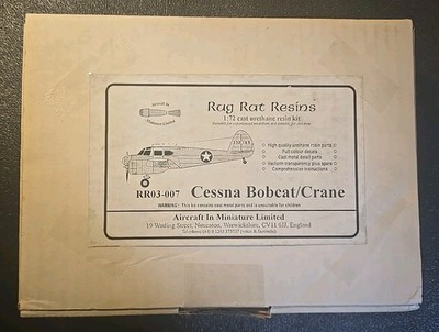 Rug Rat Resins Cessna Bobcat/Crane RR03-007 1/72 Resin Model Kit-NIB US Seller