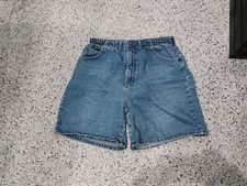 Vintage Lee Womens High Waisted Denim Shorts Blue Mom Jean Size 30" Waist F69