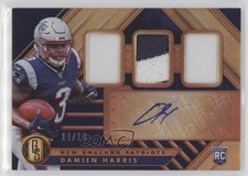 2019 Panini Gold Standard Rookie Jersey Triple Rose 14/19 Damien Harris Auto 3h1