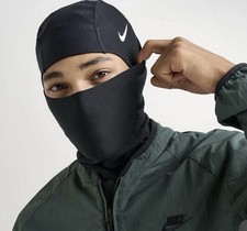 Nike Pro Hyperwarm Hood Therma Fit Unisex Black White Ski Mask Football NIB
