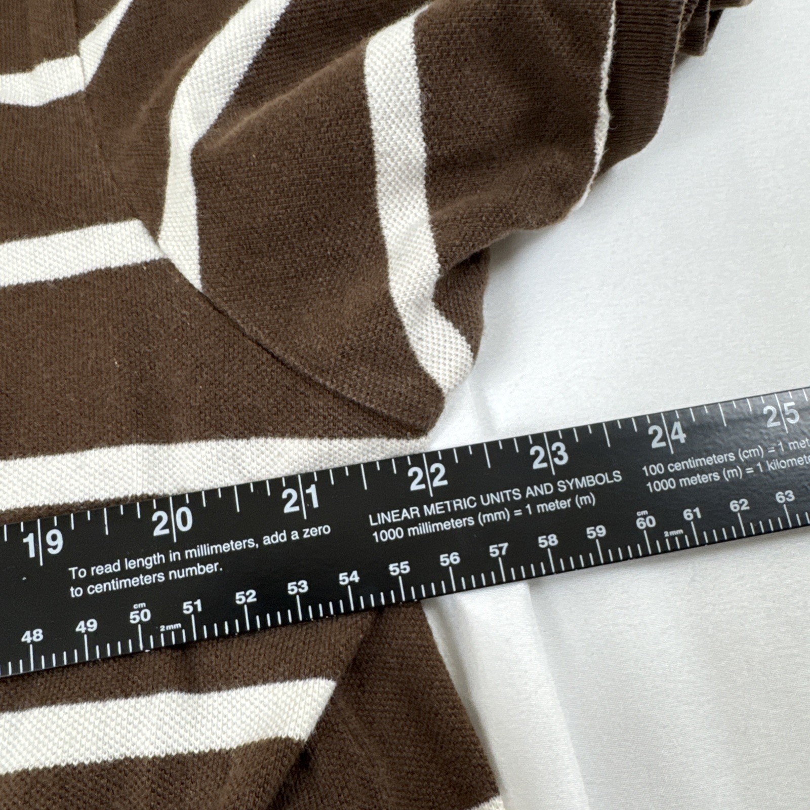 Polo Ralph Lauren uomo XL marrone bianco camicia a righe rosa pony manica lunga